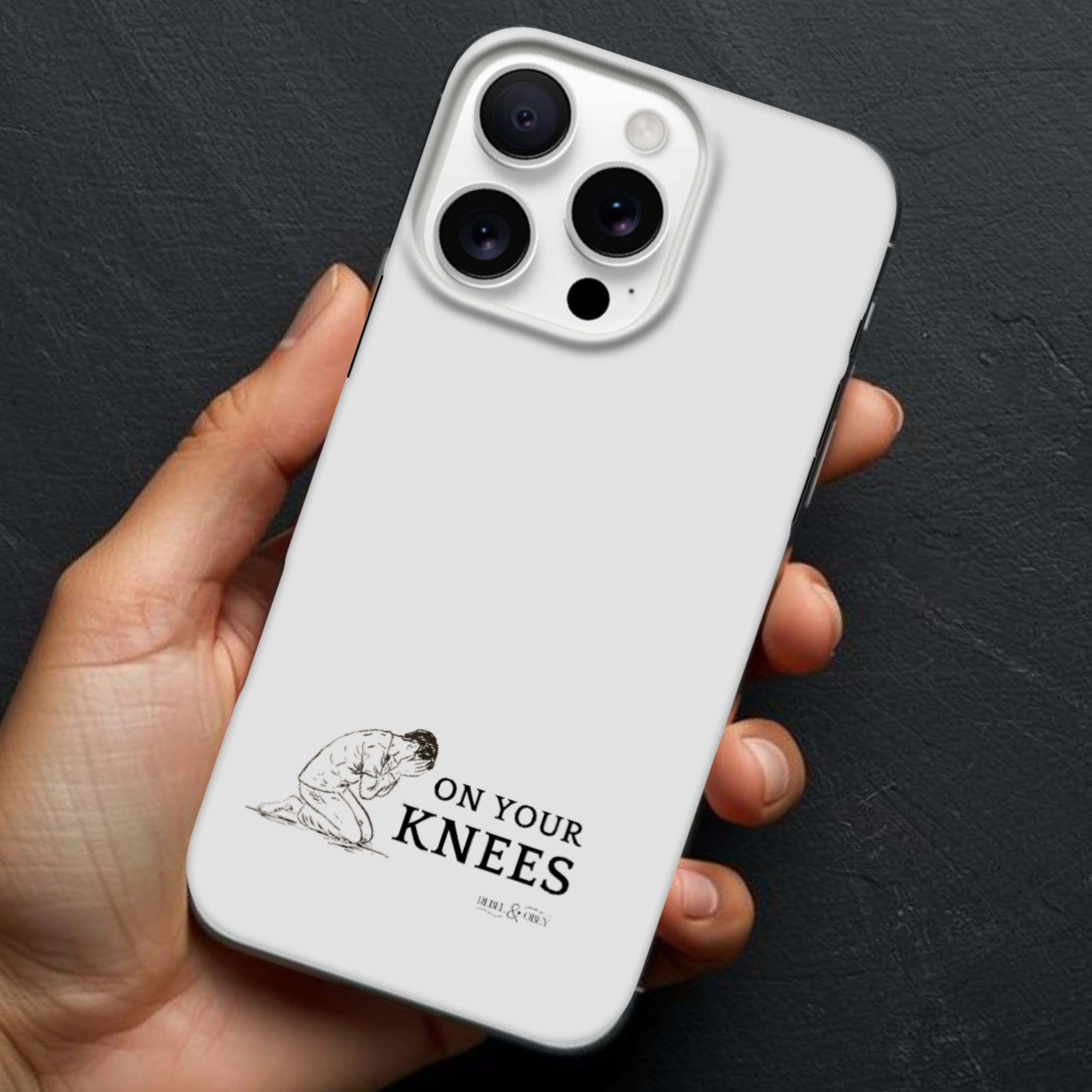On your knees phone case Rebel & Obey