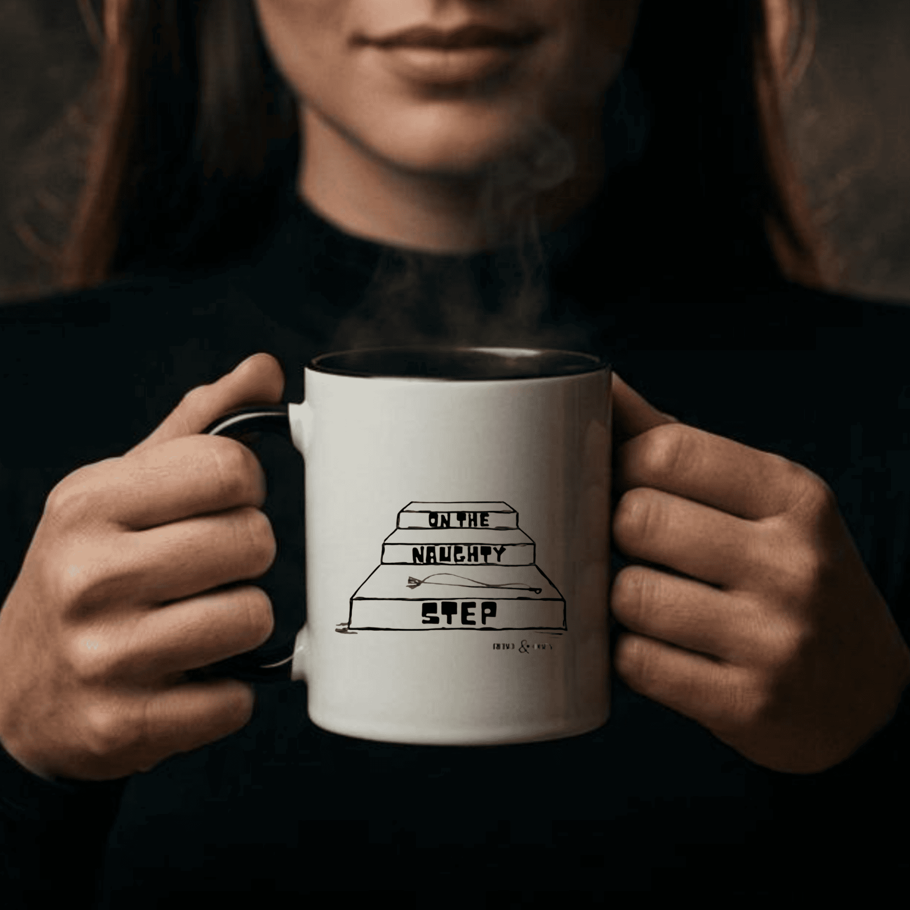 On the naughty step ceramic mug Rebel & Obey